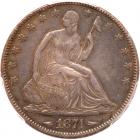 1874 Liberty Seated 50C. Arrows PCGS EF40