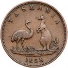 Australia. Lewis Abrahams. Penny, 1855 VF