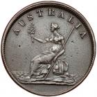 Australia. W. J. Taylor. 1/2 Penny, 1851 NGC VF - 2