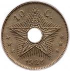 Belgian Congo. 10 Centimes, 1928/3 PCGS MS64