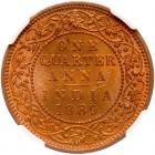 British India. 1/4 Anna, 1889 (C) NGC MS65 RB - 2