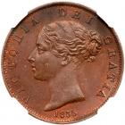 Great Britain. 1/2 Penny, 1855 NGC MS64 BR