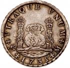 Mexico. 8 Reales, 1735-Mo MF NGC VF25