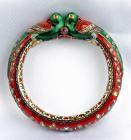 Indian Enameled Gold Bangle Bracelet, ca. 19th Century AD