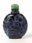 Chinese Lapis Lazuli Snuff Bottle with Jade Stopper