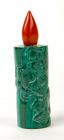 Carved Chinese Malachite Snuff Bottle