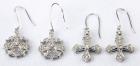 Collection of Diamond, 14K White Gold Drop Earrings