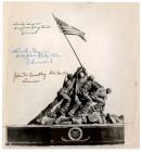 Iwo Jima Photo Signed by the Three Survivors