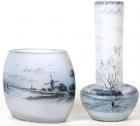 Two Daum Art Glass Vases