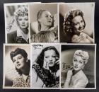 Lovely Vintage Original 8" x 10" and Signed Glamour Photos Group of 6