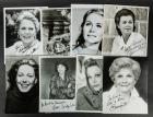 8 Beloved Actresses of Television - Group of 8 Signed Portraits including Barbara Billingsley, Juliet Mills