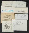 Collection of 8 Signatures of Acclaimed Writers including Thornton Wilder, Booth Tarkington and Gore Vidal