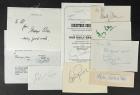 9 Legendary Directors - Collection of Autographs Including Cukor, Wise, Minnelli, Donen, Vidor and Leroy