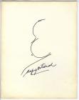 Alfred Hitchcock Signature with Hand Drawn Self Portrait