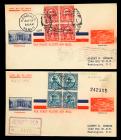 1928 2c-5c Hawaii block of 4 cacheted FDcs