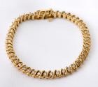 Diamond, 14K Yellow Gold Tennis Bracelet