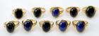 Collection of Lady's Onyx & Lapis, 14K Yellow Gold Rings