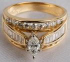 Lady's Diamond, 14K Yellow Gold Ring - 2