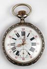 Large Antique Silver Case Open Face Pocket Watch - 2