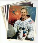 1960s-70s Apollo astronaut signed color photo & lithos