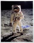 1980s Buzz Aldrin signed lunar surface color images (x3)