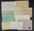 10 Cut Signatures by Acclaimed Actors of the 20s and 30s including Errol Flynn, Buster Crabbe, and Eddie Cantor