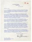 President Harry S. Truman Writes to the National Jewish Welfare Board