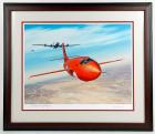 Chuck Yeager signed Roy Grinnell framed print