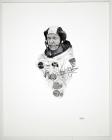 Apollo 11 Buzz Aldrin & artist signed portrait artist's proof