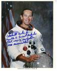 1972 Apollo 16 Charlie Duke signed white space suit color litho with unusual inscription