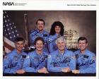 1984 STS-41D crew signed NASA color litho