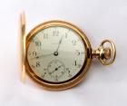 Waltham 14K Yellow Gold Hunting Case Pocket Watch - 2