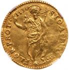 Italian States: Florence. Ducat, 1596 NGC AU50 - 2
