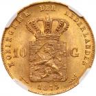 Netherlands. 10 Gulden, 1877 NGC MS66 - 2