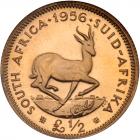 South Africa. 1/2 Pound, 1956 NGC PF67 CAM - 2