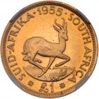 South Africa. Pound, 1955 NGC Proof 66 - 2