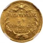 Switzerland: Zurich. Ducat, 1775 NGC MS63 - 2