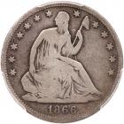 1866-S Liberty Seated 50C. No Motto PCGS VG8