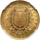 Italy. 20 Lire, 1871-R NGC MS62 - 2