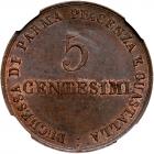 Italian States: Parma. 5 Centesimi, 1830 NGC MS62 BR - 2