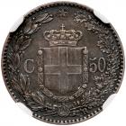 Italy. 50 Centesimi, 1889-R NGC MS61 - 2