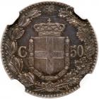 Italy. 50 Centesimi, 1889-R NGC AU58 - 2