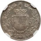 Italy. 50 Centesimi, 1892-R NGC MS61 - 2