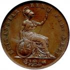 Great Britain. Halfpenny, 1826 NGC MS62 BR - 2