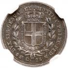 Italian States: Sardinia. 25 Centesimi, 1833-P NGC AU50 - 2