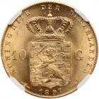 Netherlands. 10 Gulden, 1897 NGC MS66 - 2