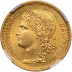 Switzerland. 20 Francs, 1883 NGC MS64