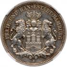 German States: Hamburg. Proof 2 Marks, 1902-J NGC Proof 63