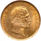 Denmark. 20 Kroner, 1877 NGC MS65