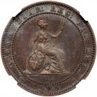 Great Britain. Bronzed Proof Pattern Halfpenny, 1859 NGC PF64 BR - 2